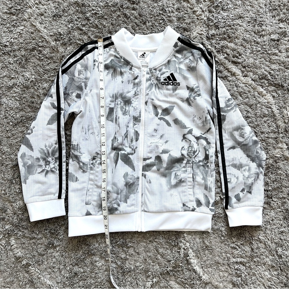 Adidas floral zip up sweatshirt